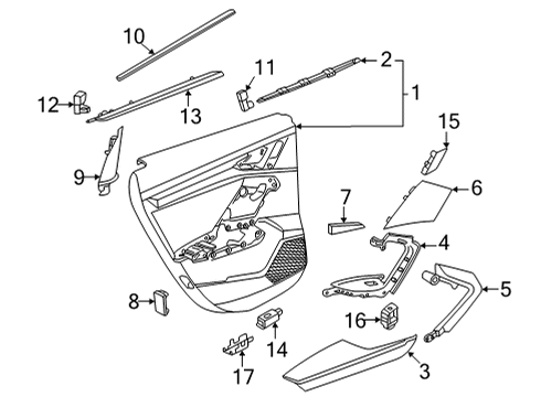 2024 Audi A3 Interior Trim - Rear Door