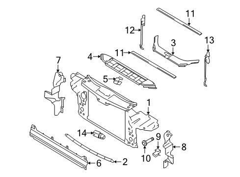 2009 Audi Q7 Radiator Support