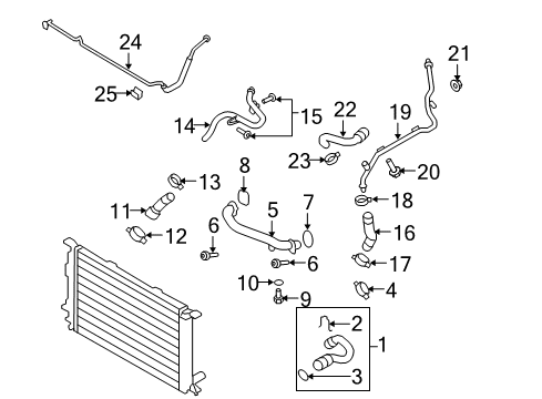 2008 Audi S5 Hoses, Lines & Pipes