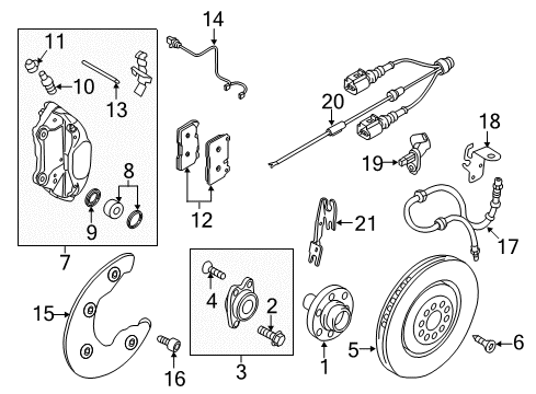 2016 Audi A7 Quattro Front Brakes Diagram 1