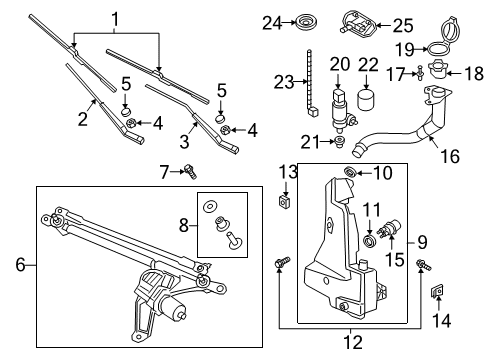 2022 Audi e-tron Quattro Wiper & Washer Components