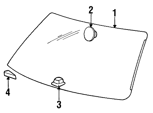 1995 Audi S6 Windshield Glass