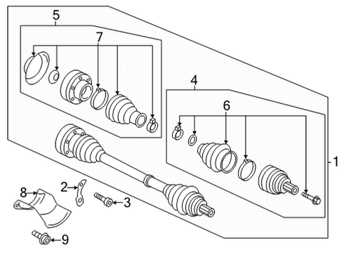 2022 Audi RS5 Drive Axles - Rear