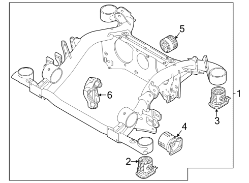 2024 Audi Q4 e-tron Suspension Mounting - Rear