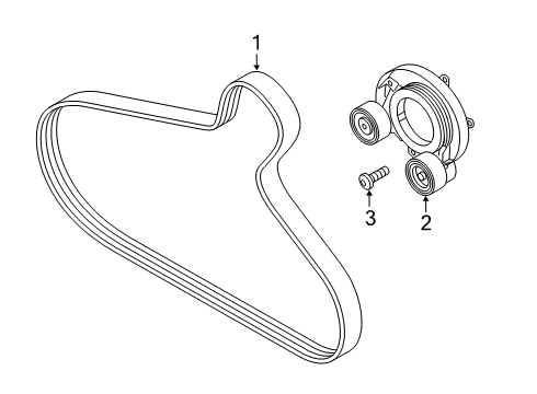 2020 Audi A6 Quattro Belts & Pulleys, Maintenance Diagram 1