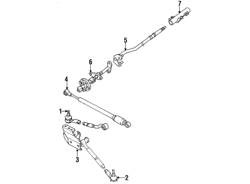 1986 Audi Coupe Steering Column & Wheel, Steering Gear & Linkage Diagram 1