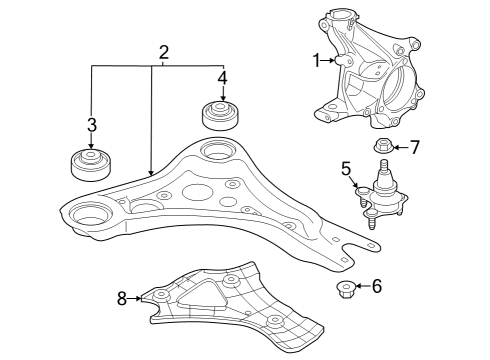 2024 Audi Q4 e-tron Front Suspension Components