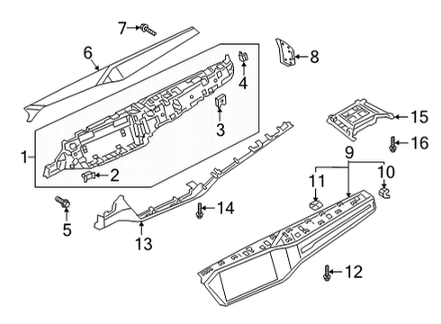 2022 Audi RS7 Sportback Lower Instrument Panel Diagram 2