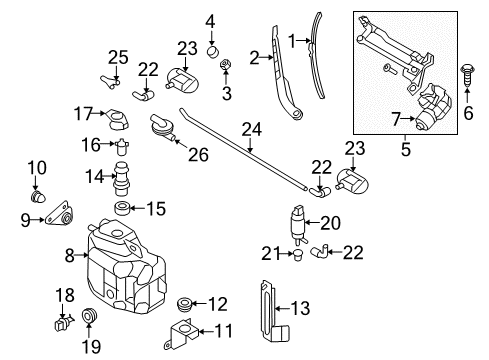 2015 Audi R8 Wiper & Washer Components