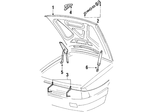 1991 Audi 100 Quattro Hood & Components