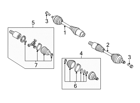 2015 Audi Q3 Quattro Drive Axles - Front Diagram 2