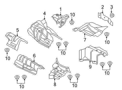 2010 Audi S5 Heat Shields