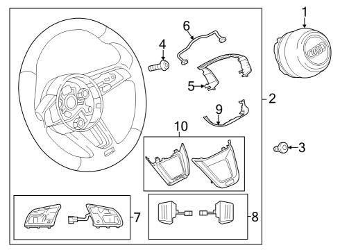 2024 Audi RS5 Steering Wheel & Trim