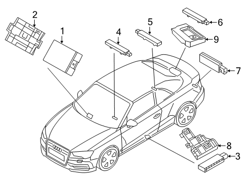 2015 Audi A3 Keyless Entry Components