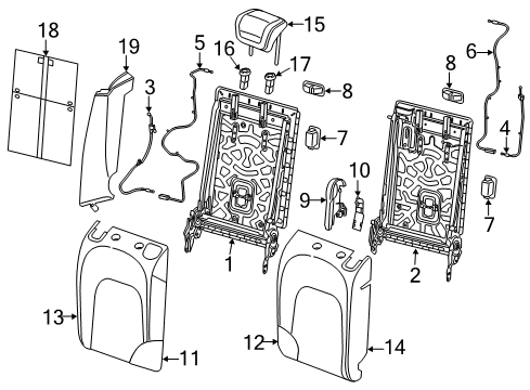 2022 Audi Q5 Rear Seat Components