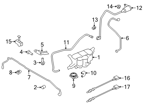 2017 Audi S5 Emission Components Diagram 3