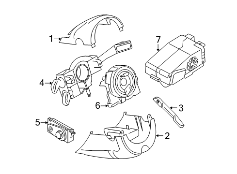 2013 Audi A7 Quattro Shroud, Switches & Levers