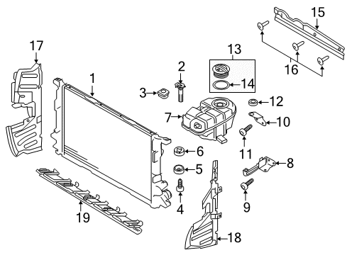 2016 Audi A6 Quattro Radiator Diagram for 8K0-121-251-H