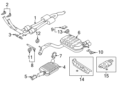 2009 Audi A3 Quattro Exhaust Components Diagram 1