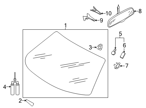 2015 Audi R8 Windshield Glass