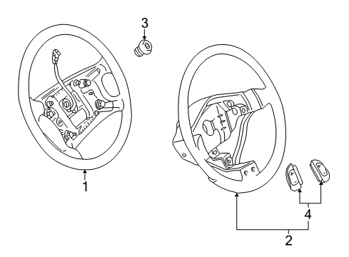 2002 Audi Allroad Quattro Steering Wheel Diagram for 8Z0-419-091-BC-1UN