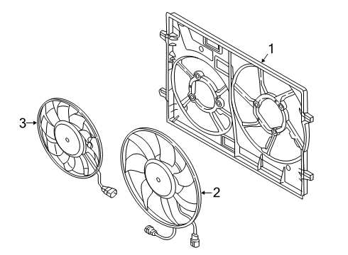 2022 Audi Q8 Cooling System, Radiator, Water Pump, Cooling Fan Diagram 2