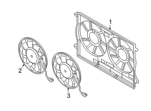 2022 Audi S7 Sportback Cooling System, Radiator, Water Pump, Cooling Fan Diagram 1