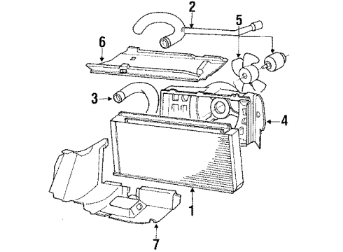 1991 Audi 100 Quattro Radiator & Components