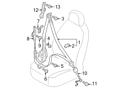 2024 Audi Q8 e-tron Front Seat Belts