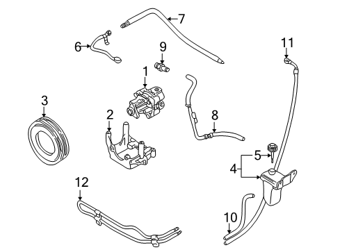 1996 Audi A4 Quattro P/S Pump & Hoses