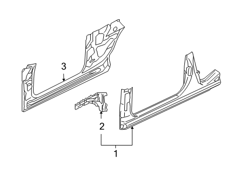 2004 Audi S4 Hinge Pillar