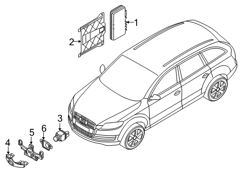 2013 Audi Q7 Electrical Components Diagram 1