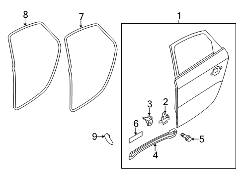 2014 Audi A4 Rear Door