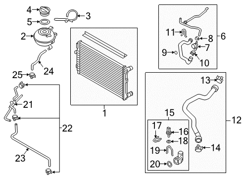 2016 Audi A3 Sportback e-tron Expansion Tank Diagram for 5Q0-121-407-P