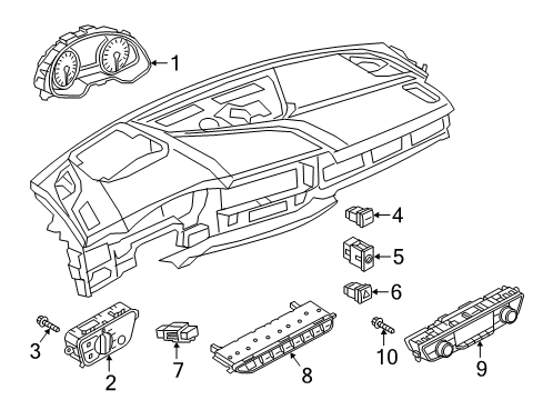 2022 Audi S5 A/C & Heater Control Units