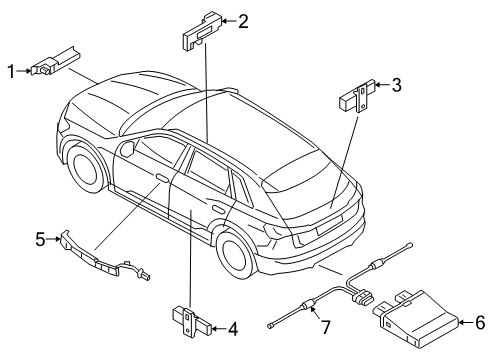 2022 Audi e-tron Quattro Keyless Entry Components