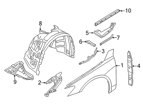 2022 Audi RS7 Sportback Fender & Components