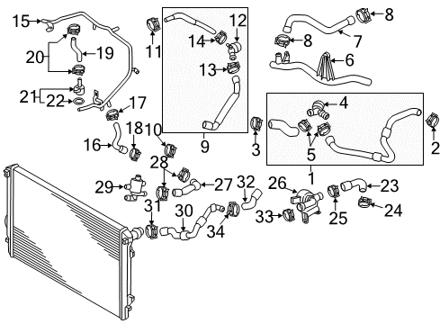 2017 Audi A3 Hoses, Lines & Pipes Diagram 1