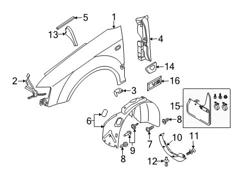 2007 Audi S4 Fender & Components, Exterior Trim