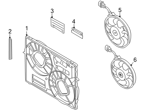 2010 Audi Q7 Cooling System, Radiator, Water Pump, Cooling Fan Diagram 2