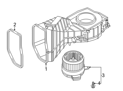 2015 Audi S8 Blower Motor & Fan, Air Condition Diagram 1