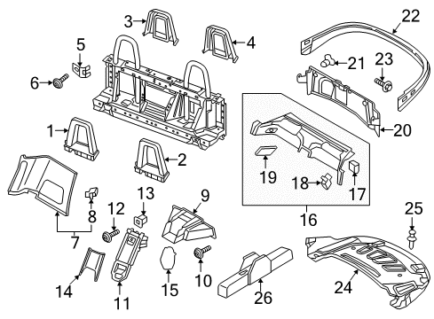 2017 Audi TT Quattro Interior Trim - Convertible Top