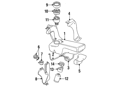 1994 Audi 90 Fuel System Components