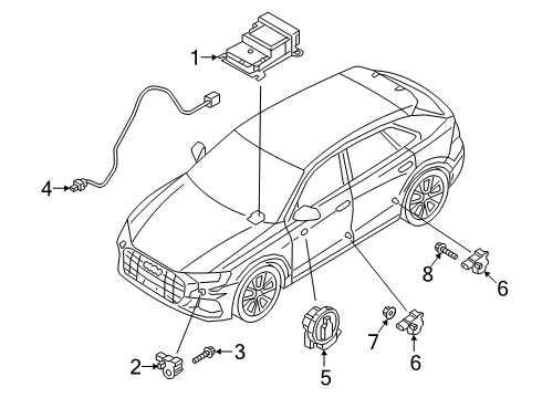 2023 Audi RS Q8 Air Bag Components