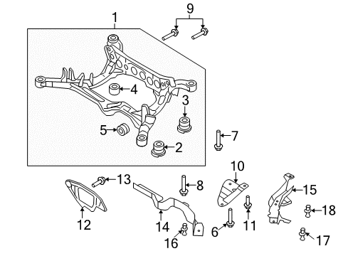 2013 Audi RS5 Suspension Mounting - Rear