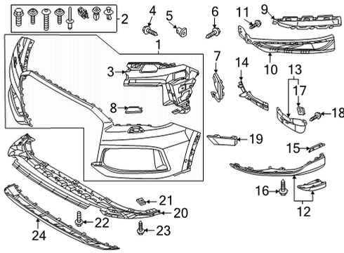 2022 Audi Q7 Bumper & Components - Front Diagram 1