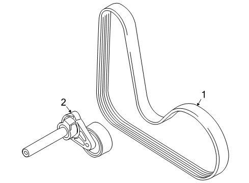 2010 Audi TTS Quattro Belts & Pulleys, Cooling Diagram 1