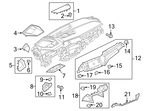 2024 Audi Q8 e-tron Cluster & Switches, Instrument Panel Diagram 4