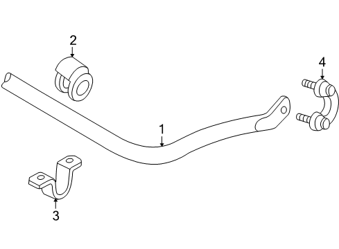 2006 Audi S4 Stabilizer Bar & Components - Front Diagram 2