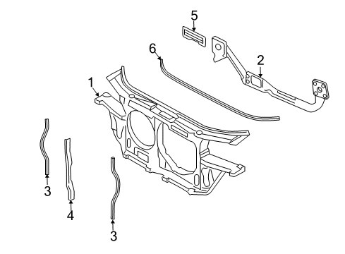 2000 Audi A6 Radiator Support